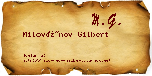 Milovánov Gilbert névjegykártya